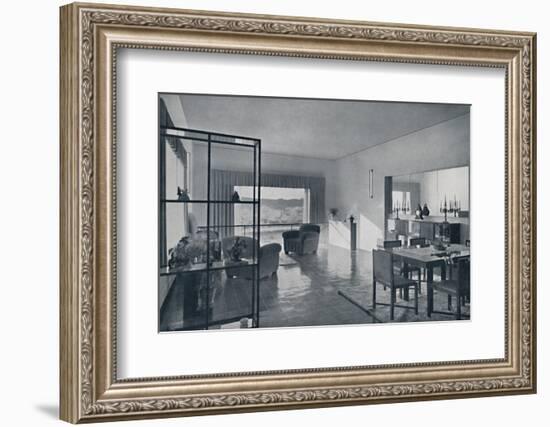 Paniconi and Pediconi. A dining room with a large window-Unknown-Framed Photographic Print