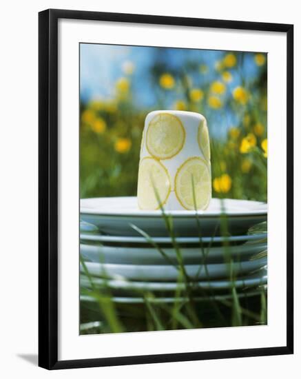 Panna Cotta Al Limone (Panna Cotta with Slices of Lemon)-Alena Hrbkova-Framed Photographic Print