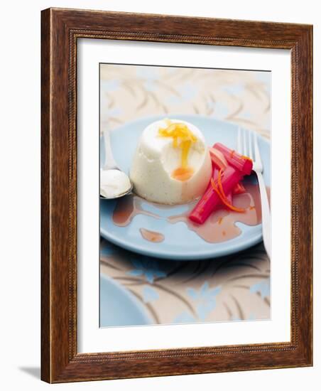 Panna Cotta with Rhubarb-Steve Baxter-Framed Photographic Print