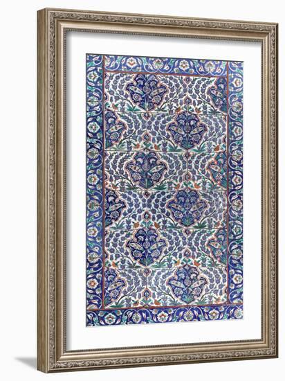 Panneau à décor de mandorles et de pruniers-null-Framed Giclee Print