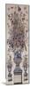 Panneau composé de 108 carreaux (tegeltableau); grand vase Médicis posé sur un piédestal garni-null-Mounted Giclee Print