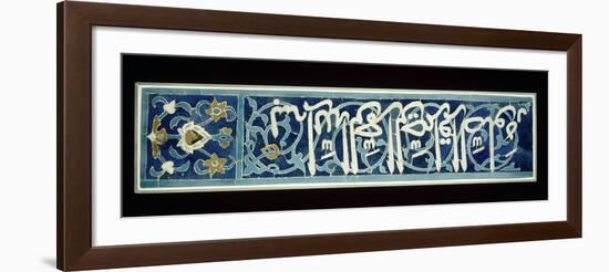 Panneau de mosaïque de céramique à inscription cursive-null-Framed Giclee Print