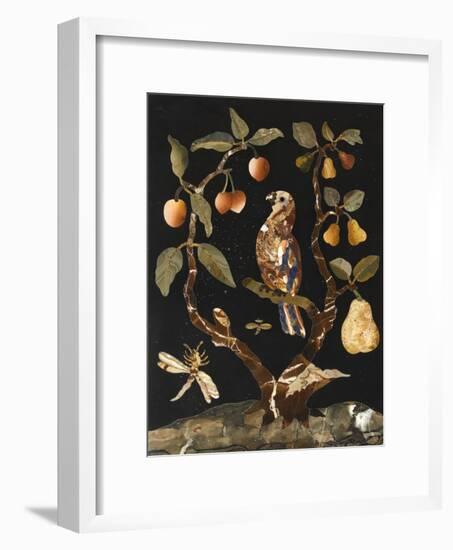 Panneau : Fruits et oiseaux-null-Framed Giclee Print