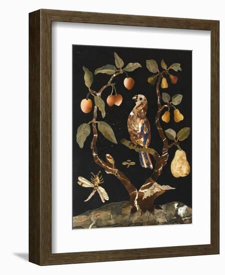 Panneau : Fruits et oiseaux-null-Framed Giclee Print