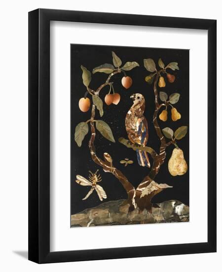 Panneau : Fruits et oiseaux-null-Framed Giclee Print