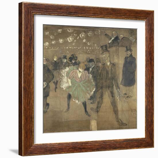 Panneau pour la baraque de la Goulue, à la Foire du Trône à Paris-Henri de Toulouse-Lautrec-Framed Giclee Print