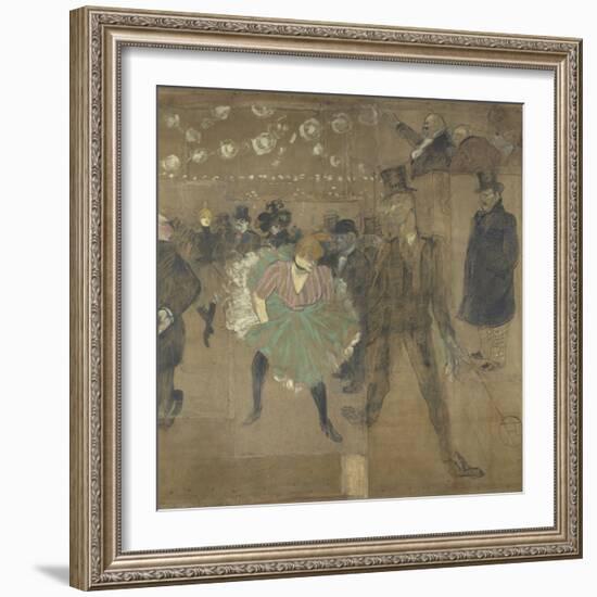Panneau pour la baraque de la Goulue, à la Foire du Trône à Paris-Henri de Toulouse-Lautrec-Framed Giclee Print