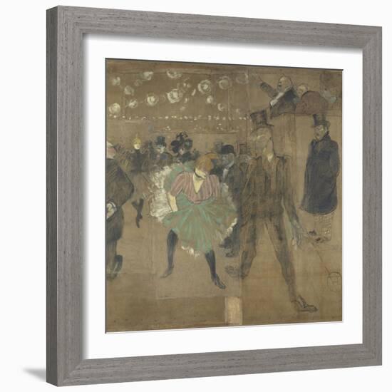 Panneau pour la baraque de la Goulue, à la Foire du Trône à Paris-Henri de Toulouse-Lautrec-Framed Giclee Print