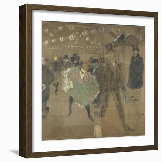 Panneau pour la baraque de la Goulue, à la Foire du Trône à Paris-Henri de Toulouse-Lautrec-Framed Giclee Print