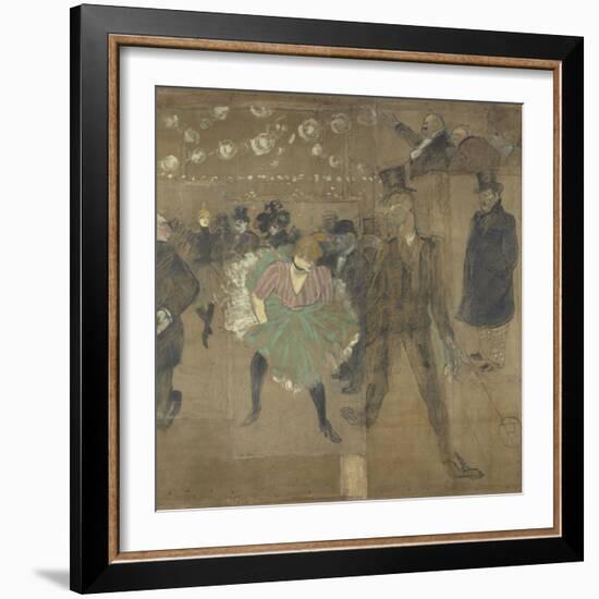 Panneau pour la baraque de la Goulue, à la Foire du Trône à Paris-Henri de Toulouse-Lautrec-Framed Giclee Print