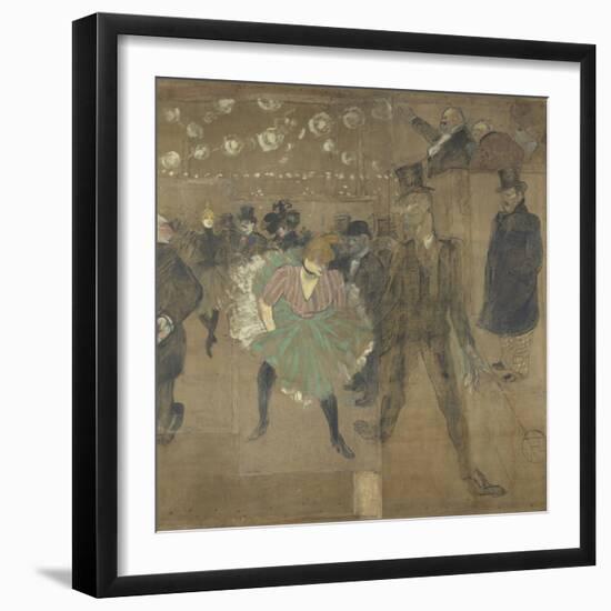 Panneau pour la baraque de la Goulue, à la Foire du Trône à Paris-Henri de Toulouse-Lautrec-Framed Giclee Print