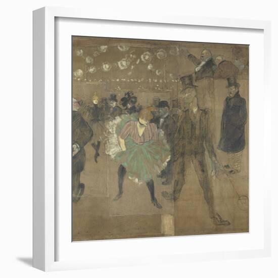 Panneau pour la baraque de la Goulue, à la Foire du Trône à Paris-Henri de Toulouse-Lautrec-Framed Giclee Print