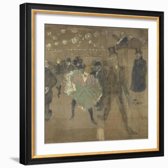 Panneau pour la baraque de la Goulue, à la Foire du Trône à Paris-Henri de Toulouse-Lautrec-Framed Giclee Print