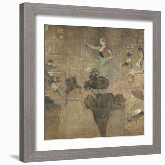 Panneau pour la baraque de la Goulue, à la Foire du Trône à Paris-Henri de Toulouse-Lautrec-Framed Giclee Print