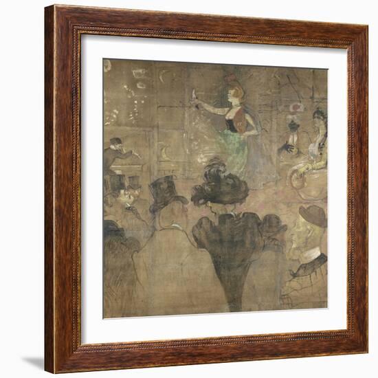 Panneau pour la baraque de la Goulue, à la Foire du Trône à Paris-Henri de Toulouse-Lautrec-Framed Giclee Print