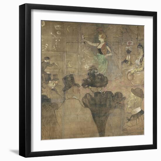 Panneau pour la baraque de la Goulue, à la Foire du Trône à Paris-Henri de Toulouse-Lautrec-Framed Giclee Print