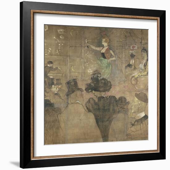 Panneau pour la baraque de la Goulue, à la Foire du Trône à Paris-Henri de Toulouse-Lautrec-Framed Giclee Print