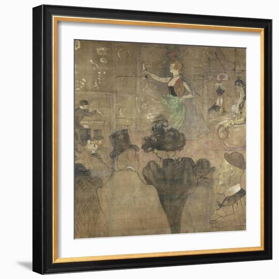 Panneau pour la baraque de la Goulue, à la Foire du Trône à Paris-Henri de Toulouse-Lautrec-Framed Giclee Print