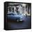 Panned Shot of an Old Blue American Car, Havana, Cuba, West Indies, Central America-Lee Frost-Framed Premier Image Canvas