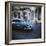 Panned Shot of an Old Blue American Car, Havana, Cuba, West Indies, Central America-Lee Frost-Framed Photographic Print