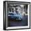 Panned Shot of an Old Blue American Car, Havana, Cuba, West Indies, Central America-Lee Frost-Framed Photographic Print