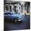 Panned Shot of an Old Blue American Car, Havana, Cuba, West Indies, Central America-Lee Frost-Mounted Photographic Print