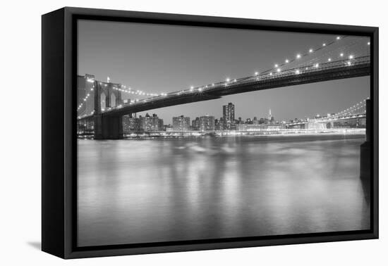 Panorama Brooklyn Bridge 1-Moises Levy-Framed Premier Image Canvas