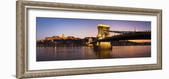 Panorama Budapest Chain Bridge-István Nagy-Framed Photographic Print