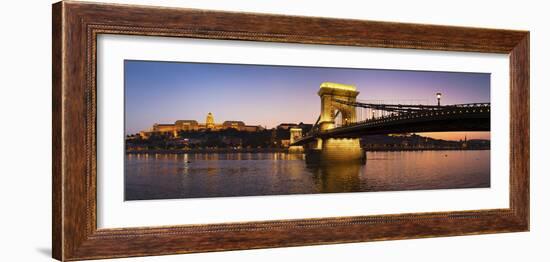 Panorama Budapest Chain Bridge-István Nagy-Framed Photographic Print