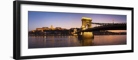 Panorama Budapest Chain Bridge-István Nagy-Framed Photographic Print