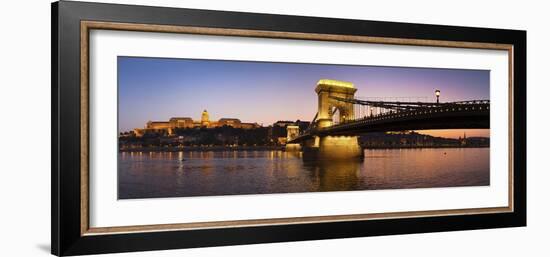 Panorama Budapest Chain Bridge-István Nagy-Framed Photographic Print