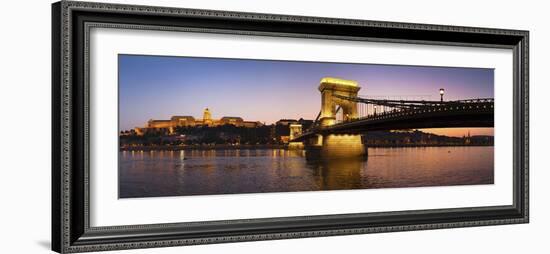 Panorama Budapest Chain Bridge-István Nagy-Framed Photographic Print