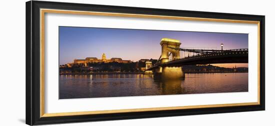 Panorama Budapest Chain Bridge-István Nagy-Framed Photographic Print