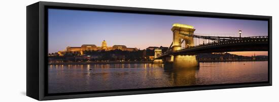 Panorama Budapest Chain Bridge-István Nagy-Framed Stretched Canvas