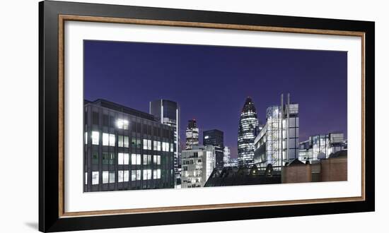 Panorama, City of London, Swiss-Re-Tower, 30 St. Mary Axe, England, Great Britain-Axel Schmies-Framed Photographic Print