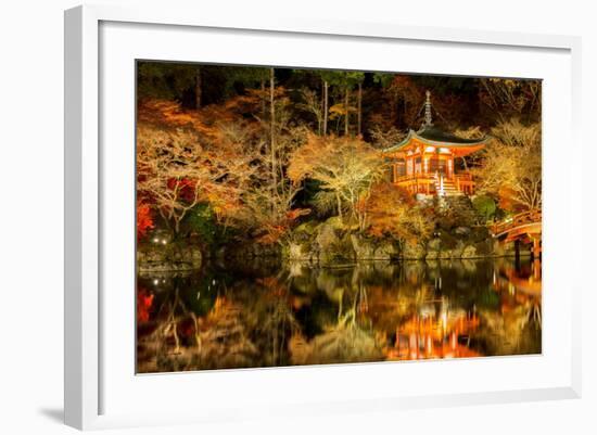 Panorama Daigoji Temple Shingon Buddhist Temple at Night in Daigo Kyoto Japan-vichie81-Framed Photographic Print