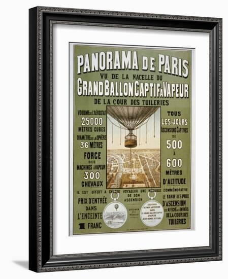 Panorama de Paris-null-Framed Giclee Print