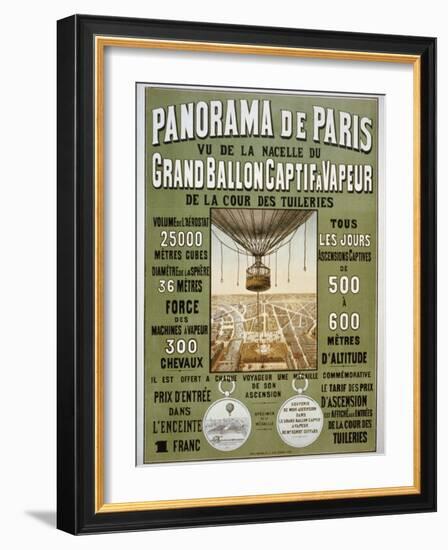 Panorama de Paris-null-Framed Giclee Print