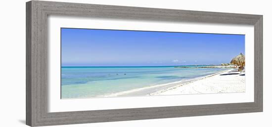 Panorama from Palm Beach on Aruba Island-nilayaji-Framed Photographic Print