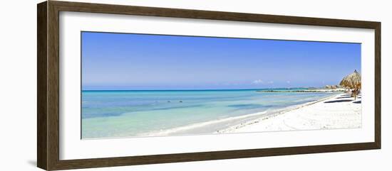 Panorama from Palm Beach on Aruba Island-nilayaji-Framed Photographic Print