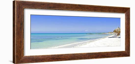 Panorama from Palm Beach on Aruba Island-nilayaji-Framed Photographic Print