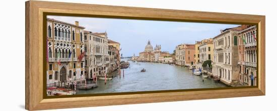 Panorama. Grand Canal. Basilica Di Santa Maria Della Salute in Background. Venice. Italy-Tom Norring-Framed Premier Image Canvas