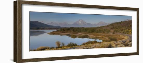 Panorama, Horseshoe Bend, Grand Teton National Park, Wyoming, USA-Tom Norring-Framed Photographic Print