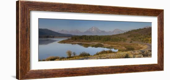 Panorama, Horseshoe Bend, Grand Teton National Park, Wyoming, USA-Tom Norring-Framed Photographic Print