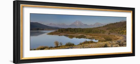 Panorama, Horseshoe Bend, Grand Teton National Park, Wyoming, USA-Tom Norring-Framed Photographic Print