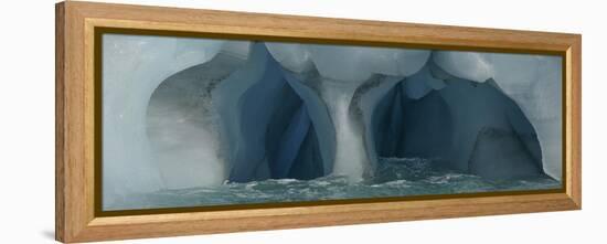 Panorama image of iceberg carved by wind and water, Nunavut and Northwest Territories, Canada-Raul Touzon-Framed Premier Image Canvas