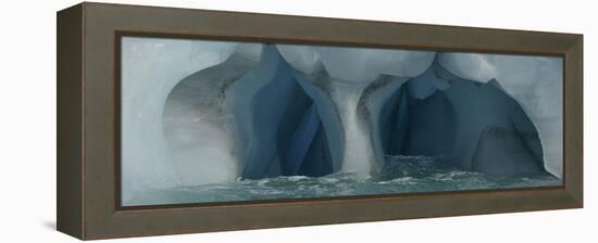 Panorama image of iceberg carved by wind and water, Nunavut and Northwest Territories, Canada-Raul Touzon-Framed Premier Image Canvas