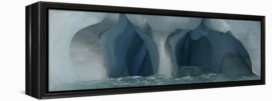 Panorama image of iceberg carved by wind and water, Nunavut and Northwest Territories, Canada-Raul Touzon-Framed Premier Image Canvas