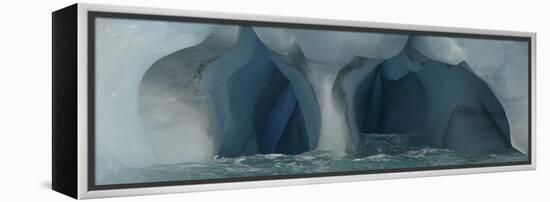 Panorama image of iceberg carved by wind and water, Nunavut and Northwest Territories, Canada-Raul Touzon-Framed Premier Image Canvas