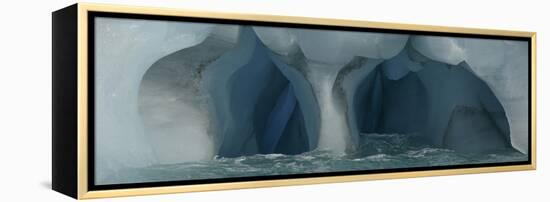 Panorama image of iceberg carved by wind and water, Nunavut and Northwest Territories, Canada-Raul Touzon-Framed Premier Image Canvas